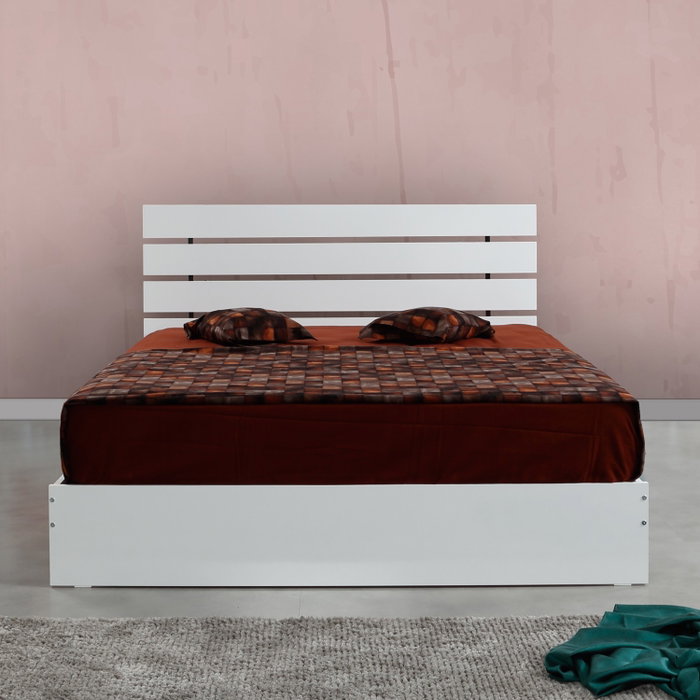 Hanah Home Somier Doble 160 - Shiny White para Colchón 160x200cm, Blanco
